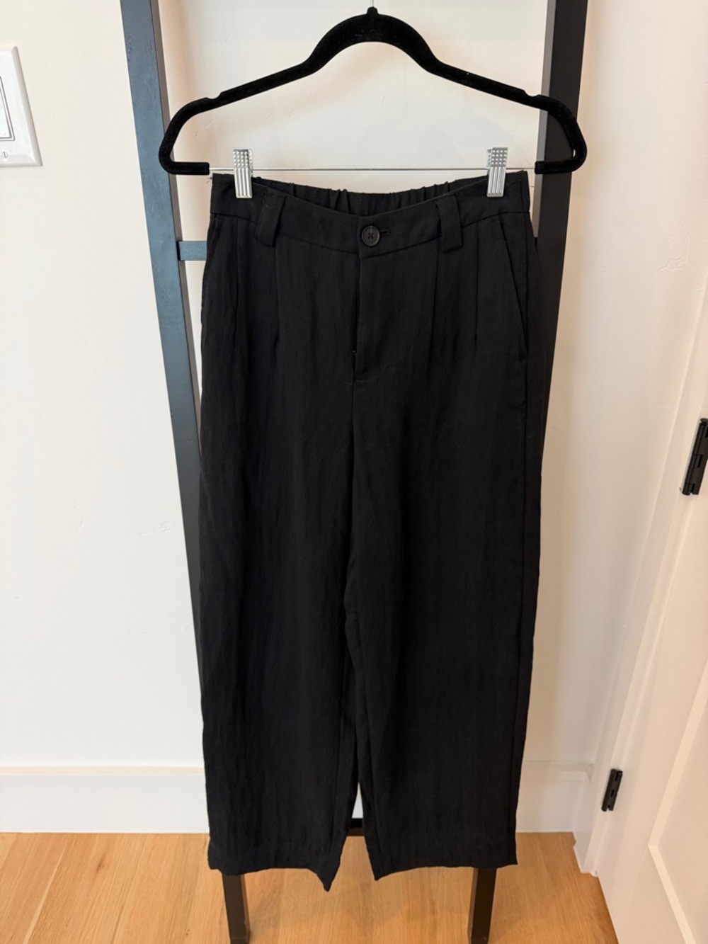 a new day Black Women's  Straight wide Trousers